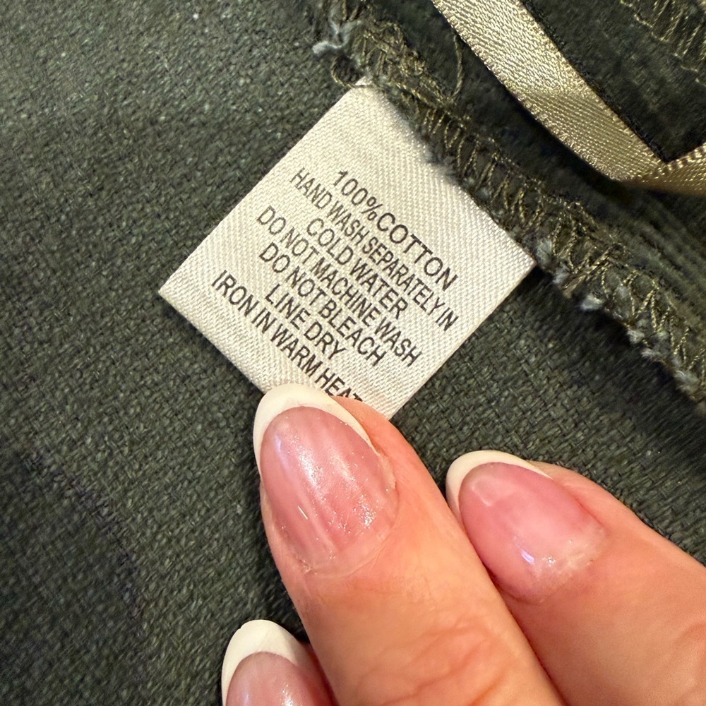 Victoria + Sophia Corduroy Mini Skirt Button Front Green Medium Y2K - Picture 2 of 10